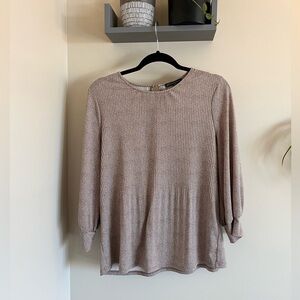 Adrianna Papell Taupe Blouse